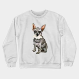 Cute Schnauzer Dog Crewneck Sweatshirt